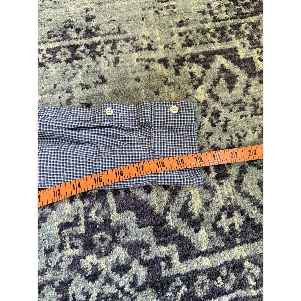 FLAWED VTG Ralph Lauren Blake Plaid Blue/White Long Sleeve Button Down- XXL - Picture 8 of 9